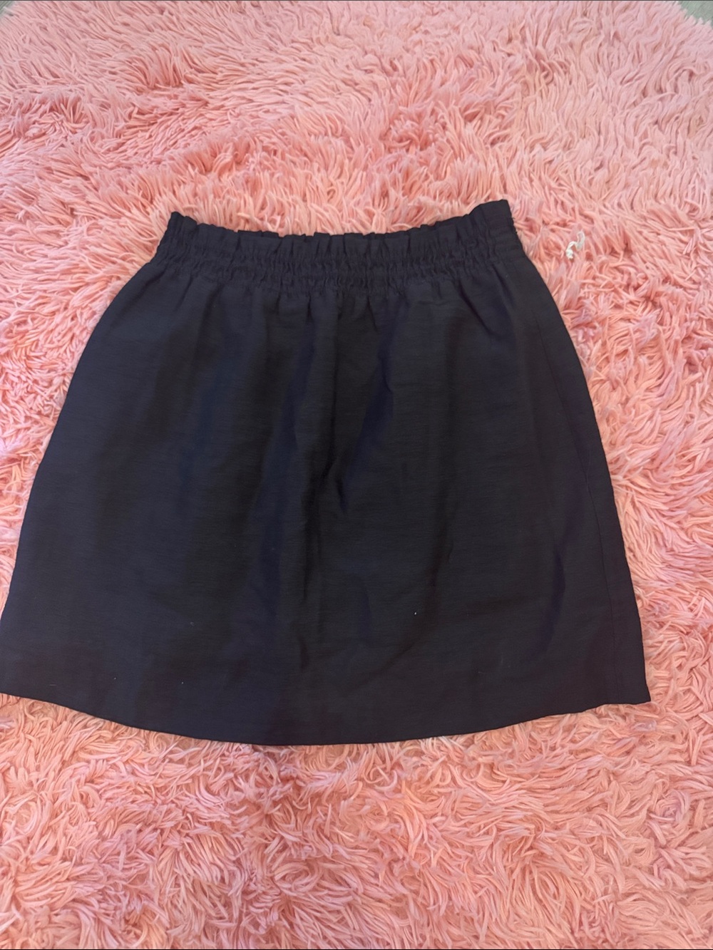 J. Crew Black Elastic-Waist Mini Skirt